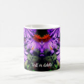Mug Abeille Sur Fleur Aster Violet Personnalisé (Centre)