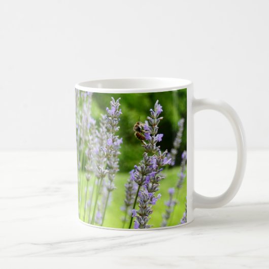 Mug Abeille sur Lavender Summer Floral (Droite)