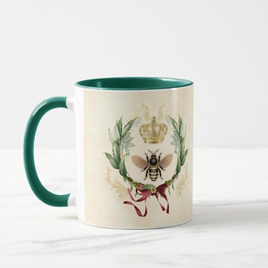 Mug Abeille Vintage botanique moderne (Gauche)