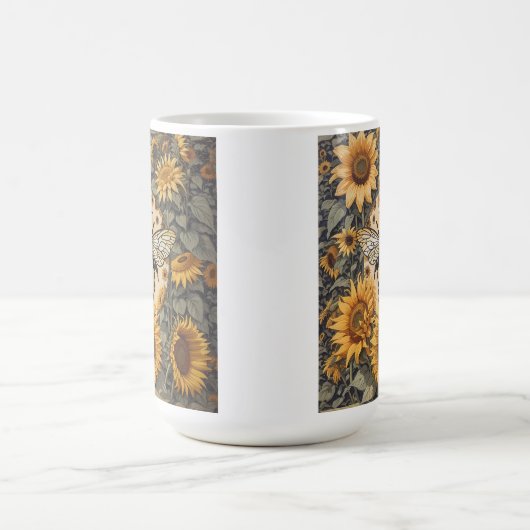 Mug Abeille vintage et tournesol (Centre)