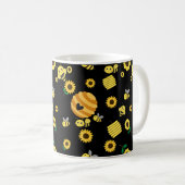 Mug Abeilles avec ruches et tournesol (Devant droit)