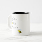 Mug abeilles chéries bicolore (Devant gauche)