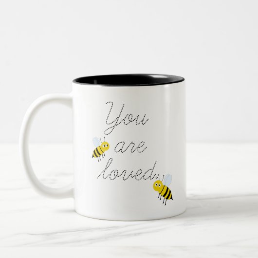 Mug abeilles chéries bicolore (Gauche)