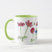 Mug Abeilles de miel Cosmos rose Aquarelle (Gauche)