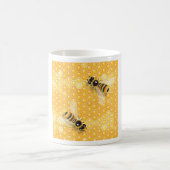 Mug Abeilles de miel sur un Motif de nid d'abeille (Centre)