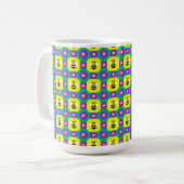 Mug Abeilles et fleurs de dessin animé (Devant gauche)