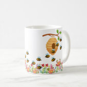 Mug Abeilles et fleurs de miel (Devant droit)