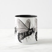 Mug Abeilles gothiques crâne ailes (Centre)
