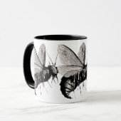 Mug Abeilles gothiques crâne ailes (Devant gauche)