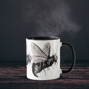 Mug Abeilles gothiques crâne ailes