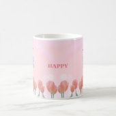 Mug Abeilles Heureuses et Tulipes Roses (Centre)