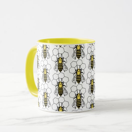 Mug - Abeilles jaune et noire (Devant gauche)