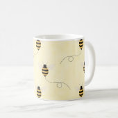 Mug Abeilles noir jaune or (Devant droit)
