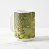 Mug Abeilles sur plante de Yucca en techniques mixtes (Devant gauche)