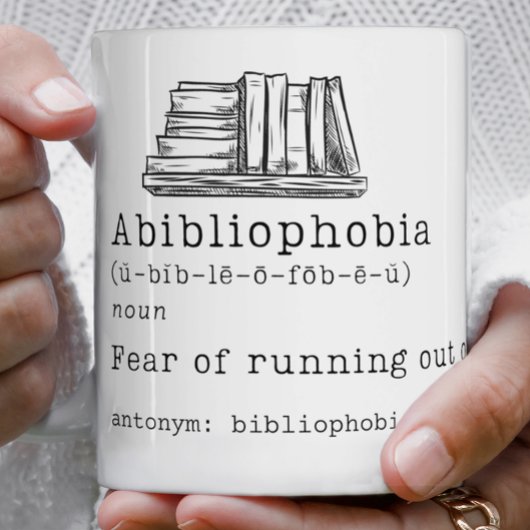 Mug Abibliophobia Livre Lover Cadeau