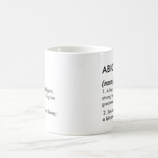 Mug Abigail name, Editable name, Custom name (Centre)