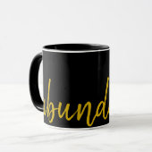 Mug Abondance élégante Libellé Gold Minimal Spirituel (Devant gauche)