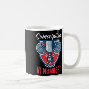 Mug Abonnement au numéro 1 de Badminton drôle 