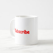 Mug "#Abonnez-vous" Conception sympa. Commandez dès ma (Devant gauche)