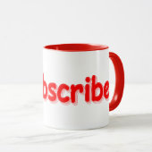 Mug "#Abonnez-vous" Conception sympa. Commandez dès ma (Devant droit)