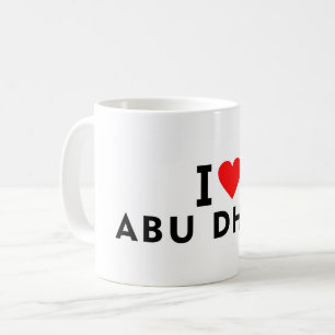 Mug Abou Dabi Émirats arabes unis amour ville cœur