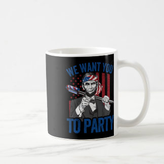 Mug Abraham Lincoln 4 juillet Chemise Hommes Américain