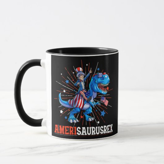Mug Abraham Lincoln 4 juillet Dino Boys Hommes (Gauche)