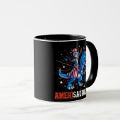 Mug Abraham Lincoln 4 juillet Dino Boys Hommes (Devant droit)