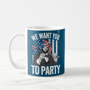 Mug Abraham Lincoln 4 juillet Hommes Américain Drapeau