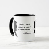 Mug Abraham Lincoln, Arrêtez de faire des citations (Devant gauche)