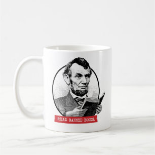 Mug Abraham Lincoln lit des livres interdits