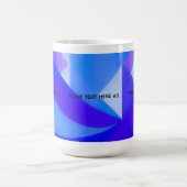 Mug Abrégation géométrique de la vague bleue (Centre)