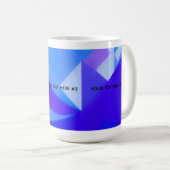 Mug Abrégation géométrique de la vague bleue (Devant droit)