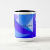 Mug Abrégation géométrique de la vague bleue (Centre)