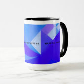 Mug Abrégation géométrique de la vague bleue (Devant droit)