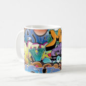 Mug Abrégé sur frais art de rue de graffiti (Devant gauche)