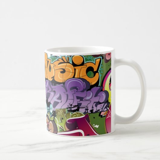 Mug Abrégé sur frais art de rue de graffiti (Droite)