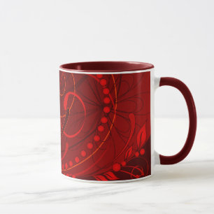 Mug abrégé sur rouge