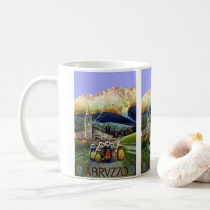 Mug Abruzzes Italie Art de l'affiche de voyage vintage