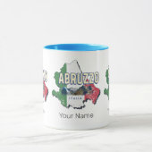 Mug Abruzzes Italie Région Rétro Carte Souvenir Vintag (Centre)