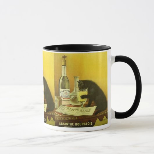 Mug Absinthe Bourgeois et Cat Fine Poster vintage (Droite)
