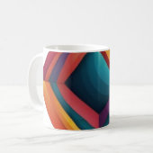 Mug Abstract 3D Geometric Diamond Gradient Art (Devant gauche)