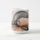 Mug Abstract Anthracite Gray Sienna Modern Fractal Art (Centre)