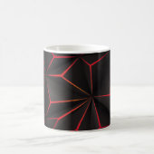 Mug Abstract black polygon red light futuristic techno (Centre)