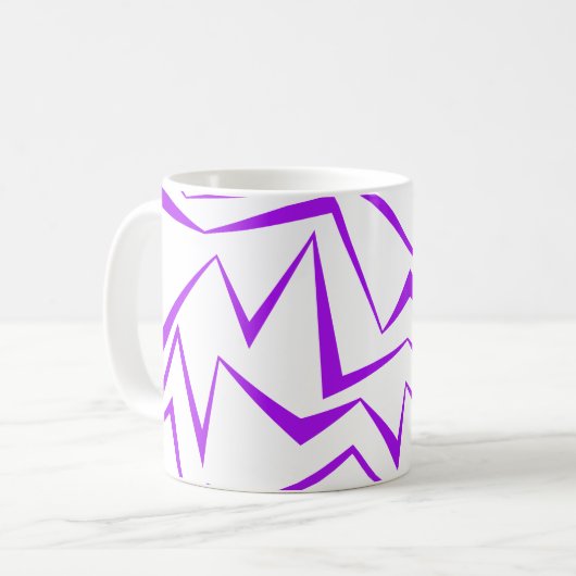 Mug Abstract, bold, vibrant geometric zigzag pattern (Devant gauche)