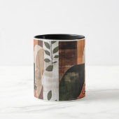 Mug Abstract botanical shapes in warm neutral tones (Centre)