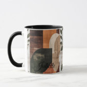 Mug Abstract botanical shapes in warm neutral tones (Gauche)