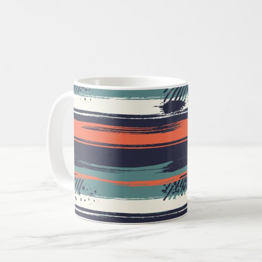 Mug Abstract Brushstrokes with Bold Contrasts (Devant gauche)