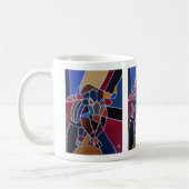 Mug Abstract Bull Painting by Alfred Fox (Gauche)