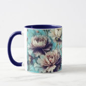 Mug Abstract carnations pattern design 1 (Gauche)